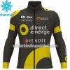 Set Fietsshirt Lange Mouw + Lange Koersbroek 2017 Direct Energie N001 Winter Thermal Fleece